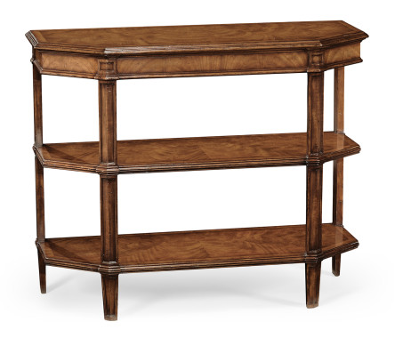 Walnut canted console