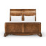 Walnut Sleigh UK Queen Bed