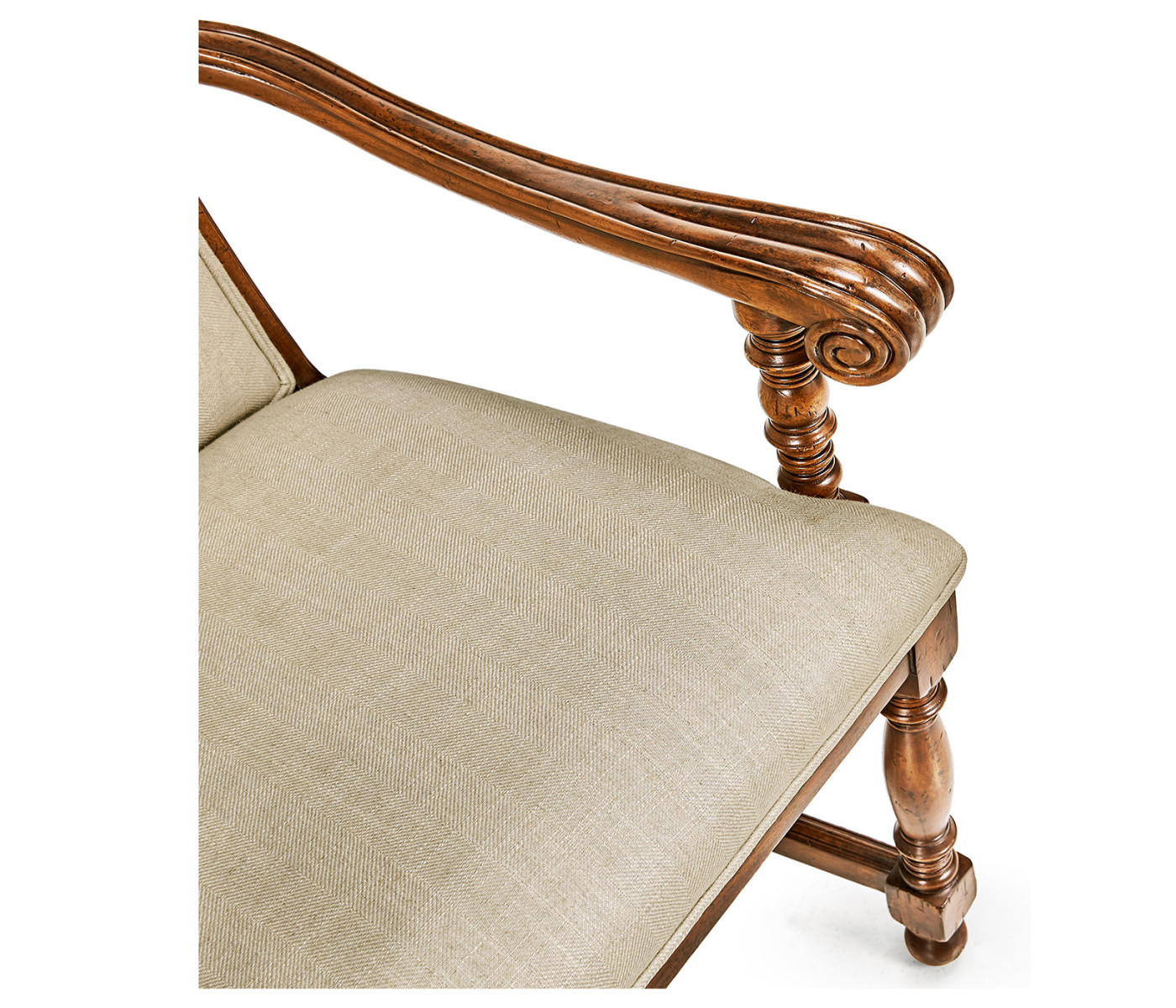 Country Walnut Dining Arm Chair