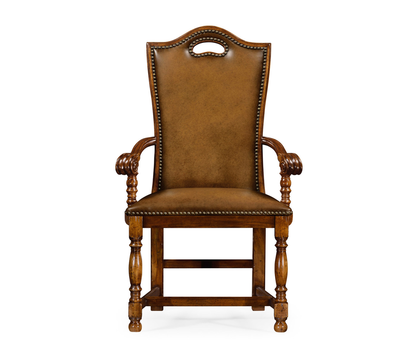 Country Walnut Dining Arm Chair