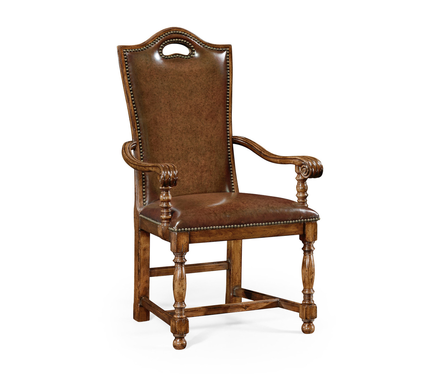 Country Walnut Dining Arm Chair