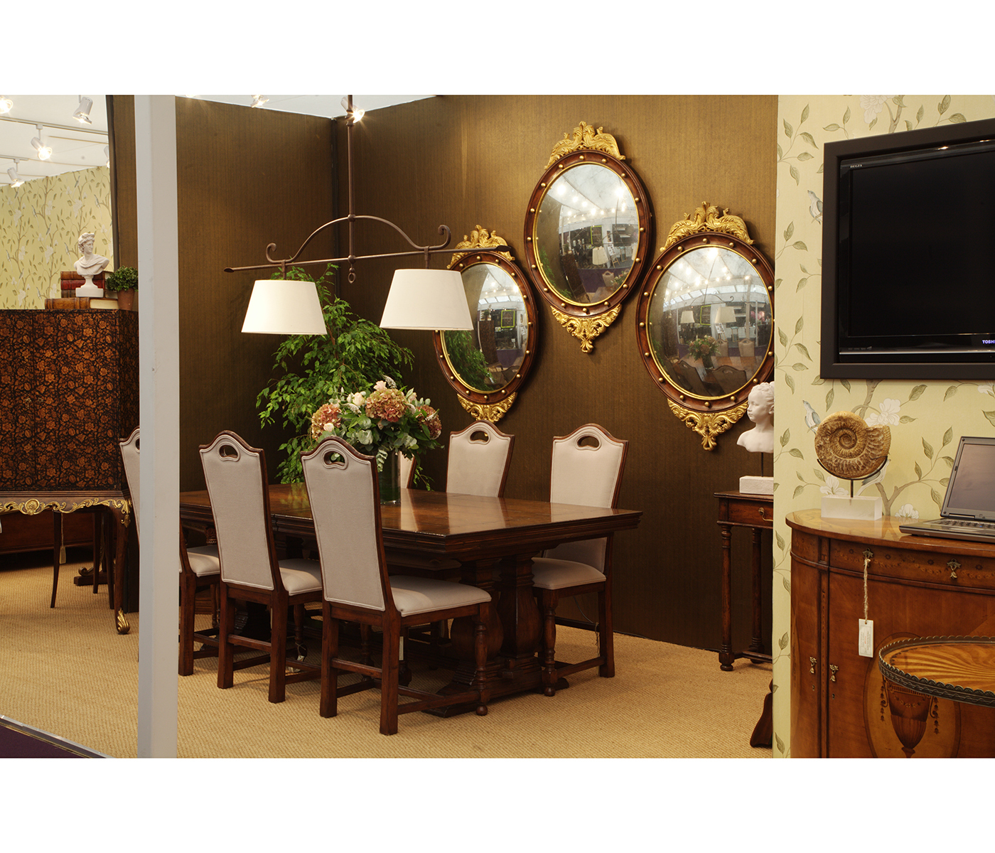 Country Walnut Dining Side Chair