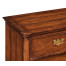 Walnut planked chest of five drawers