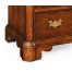 Walnut planked chest of five drawers