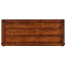 Walnut planked chest of five drawers