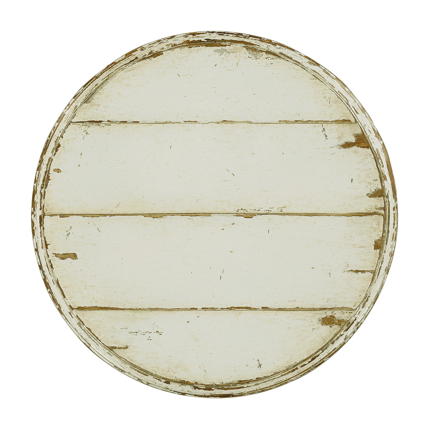 French small round lamp table (white)