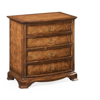 Crotch Walnut Bedside Chest of Drawers