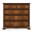 Crotch walnut bedside chest of drawers