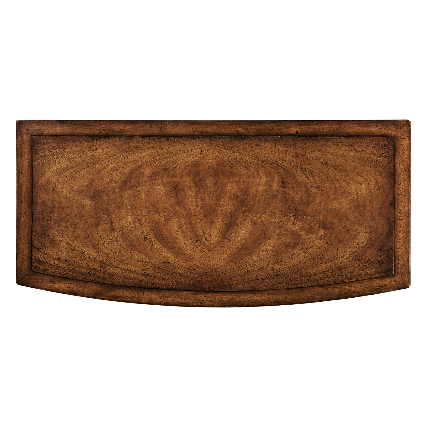 Crotch walnut bedside chest of drawers