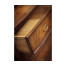 Crotch walnut bedside chest of drawers
