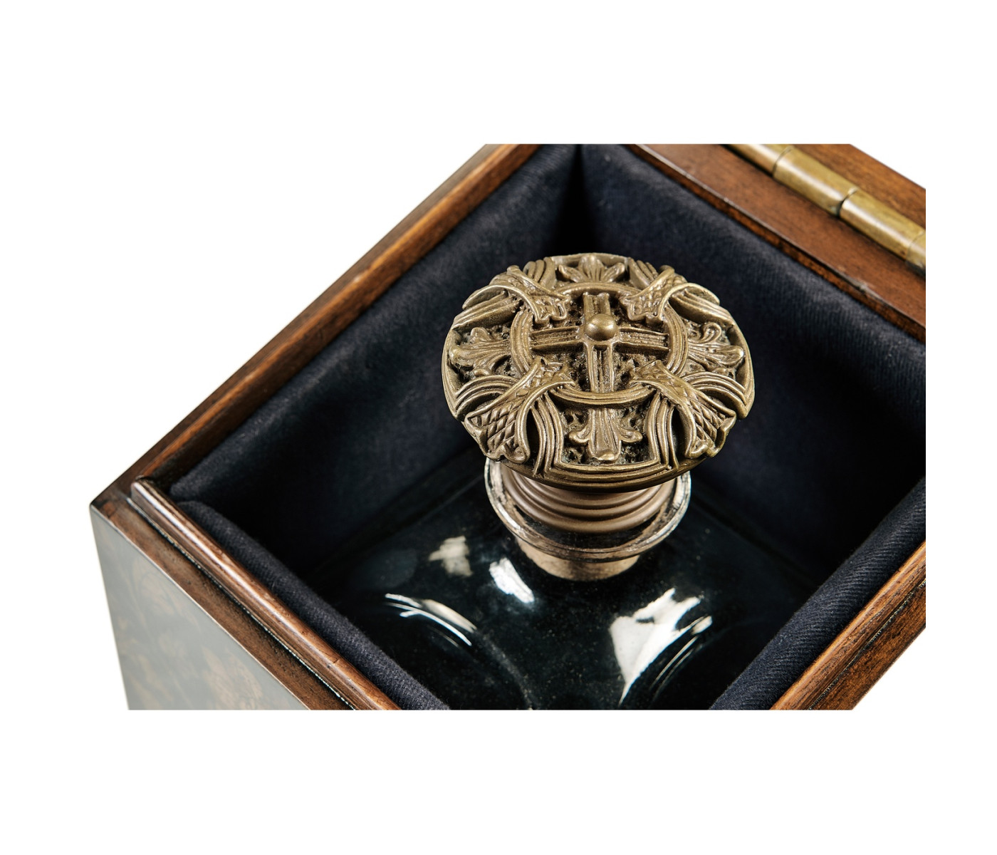 Single Glass Decanter & Black Chinoiserie Case