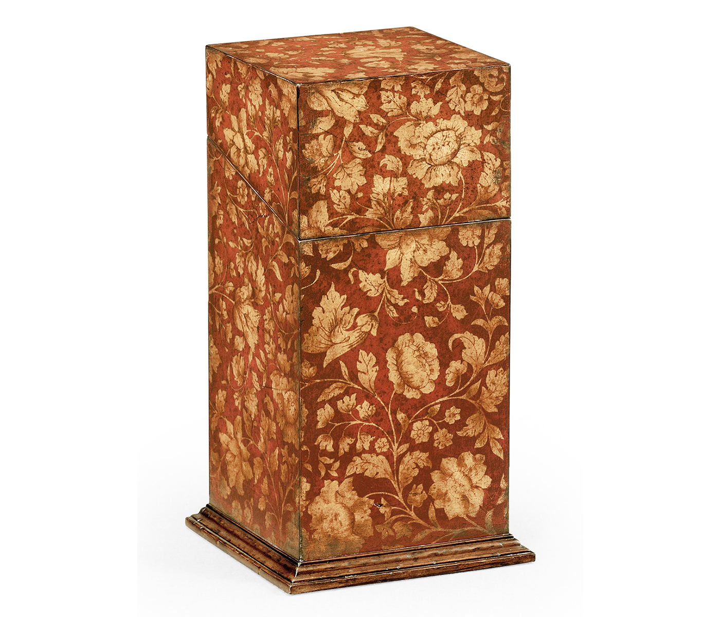 Single Glass Decanter & Red Chinoiserie Case