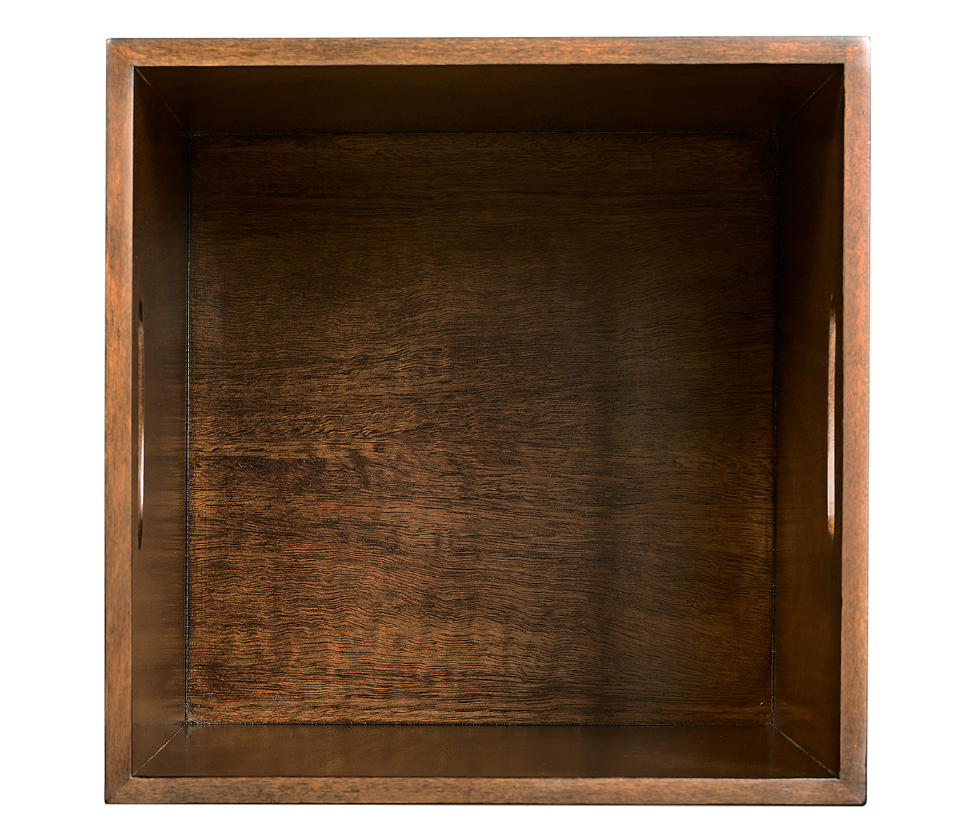 Square Red Chinoiserie Waste Basket