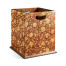 Square Red Chinoiserie Waste Basket