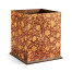 Square Red Chinoiserie Waste Basket