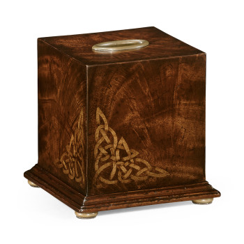 Crotch Mahogany Tissue Box