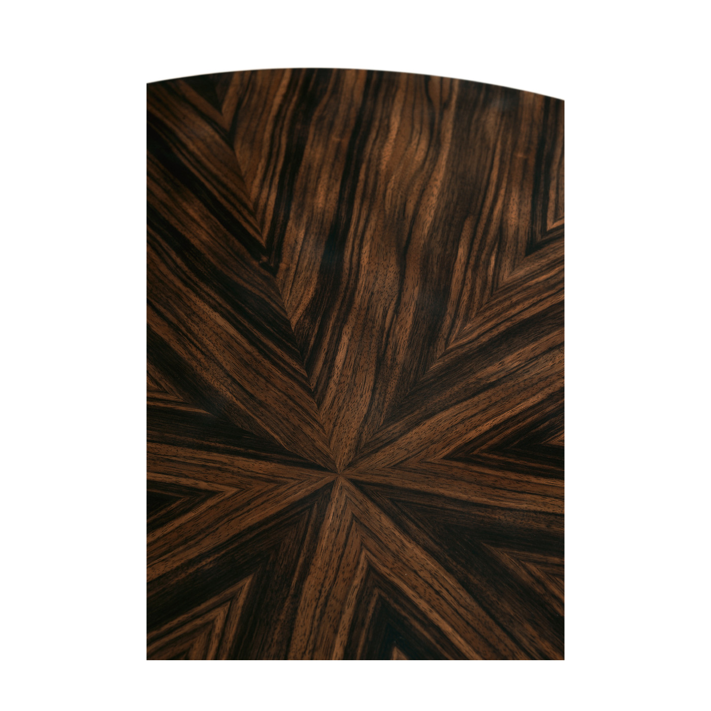 Round Art Deco Macassar Ebony High Lustre Side Table with Drawer