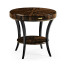 Round Art Deco Macassar Ebony High Lustre Side Table with Drawer