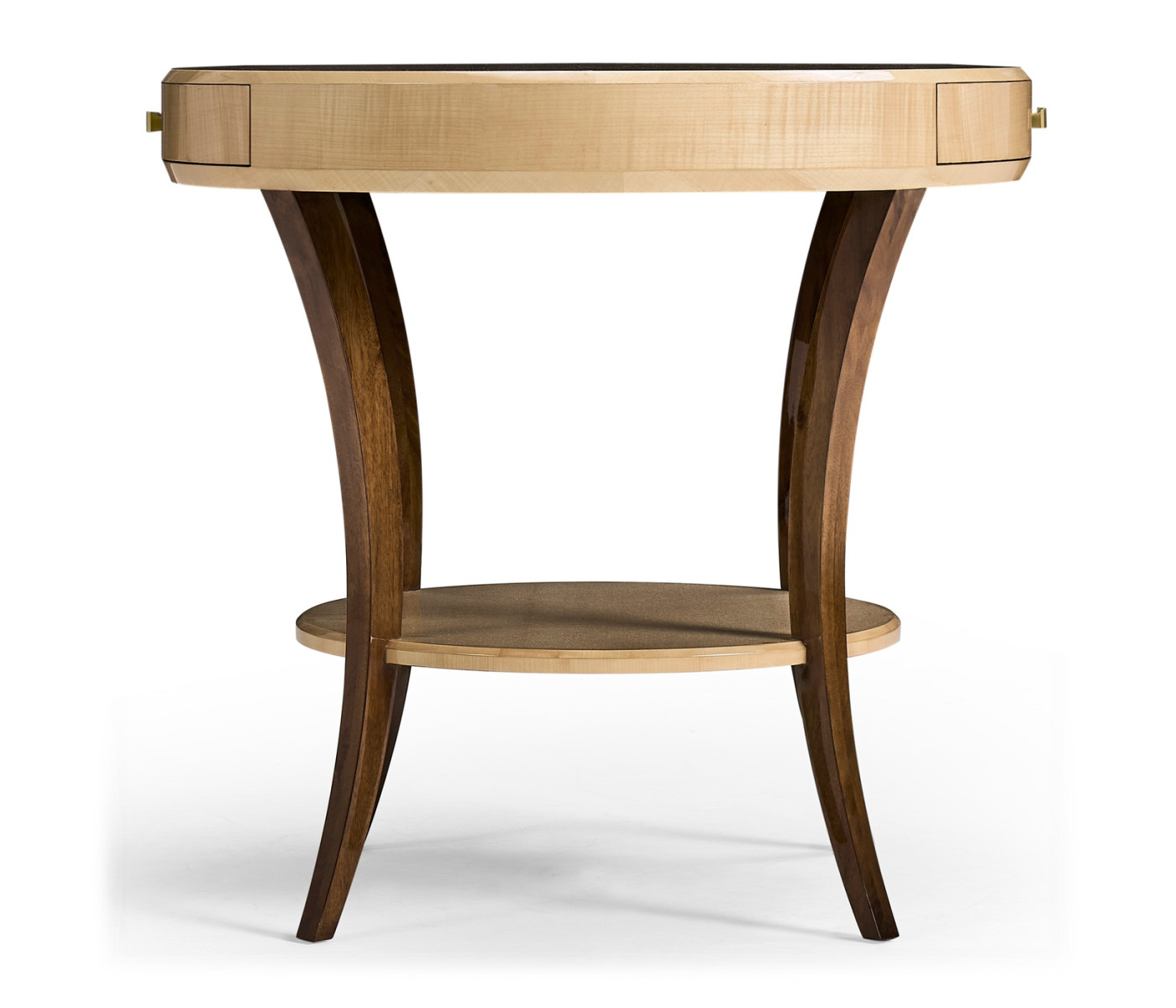 Art Deco Round Side Table with Drawer