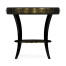 Dark Bronze Round Side Table with Drawer