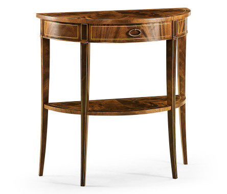 Boxwood stringing demilune console