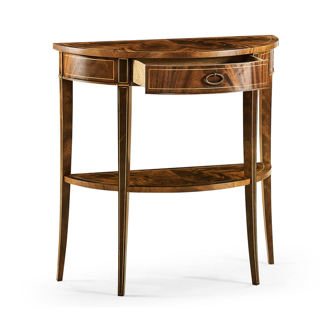 Boxwood stringing demilune console