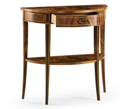 Boxwood stringing demilune console