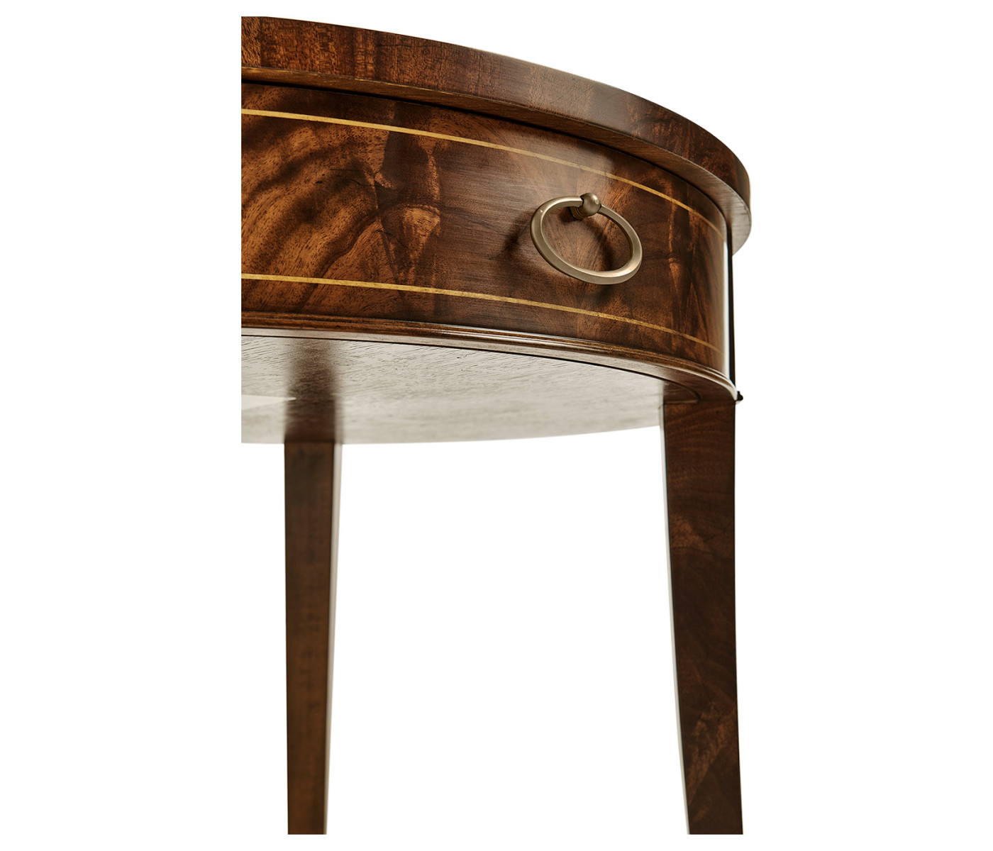 Round Antique Mahogany Side Table