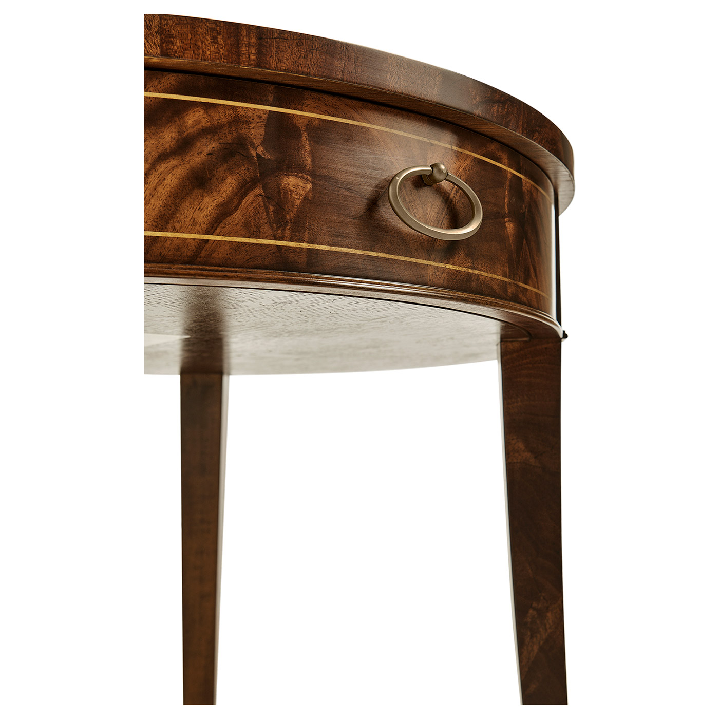 Round Antique Mahogany Side Table