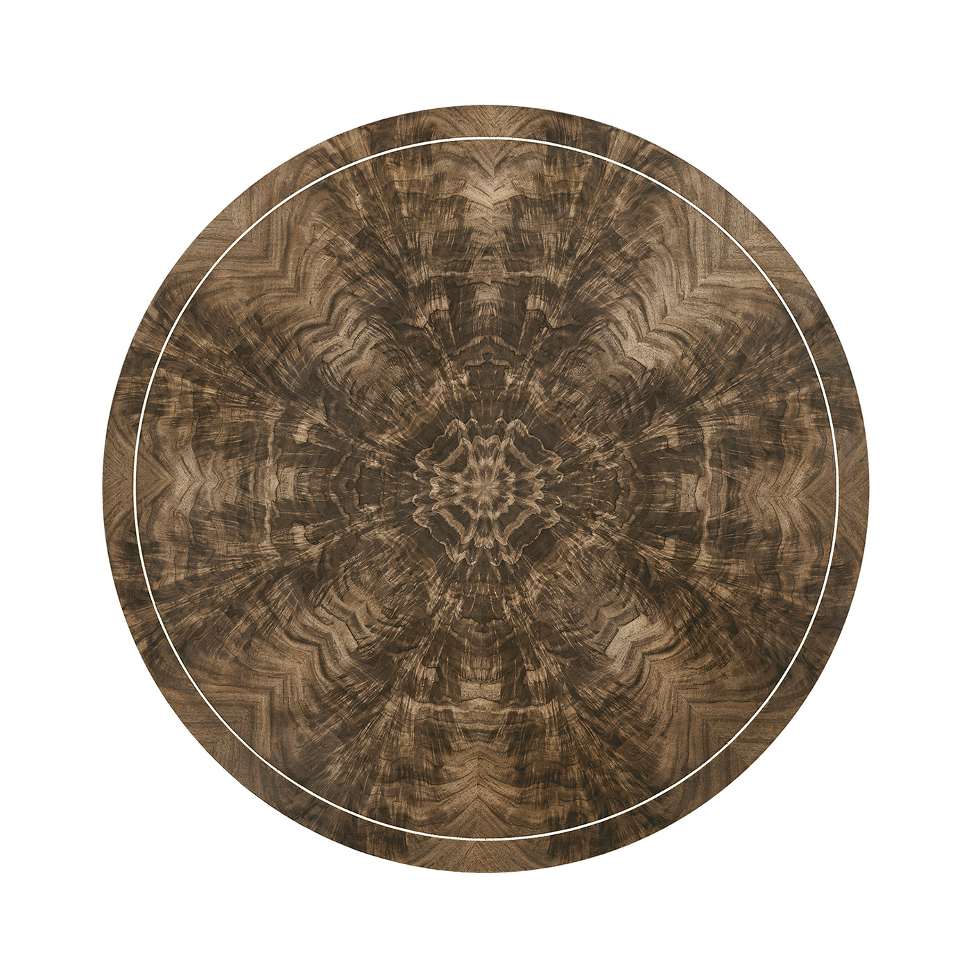 Round Bleached Walnut Side Table