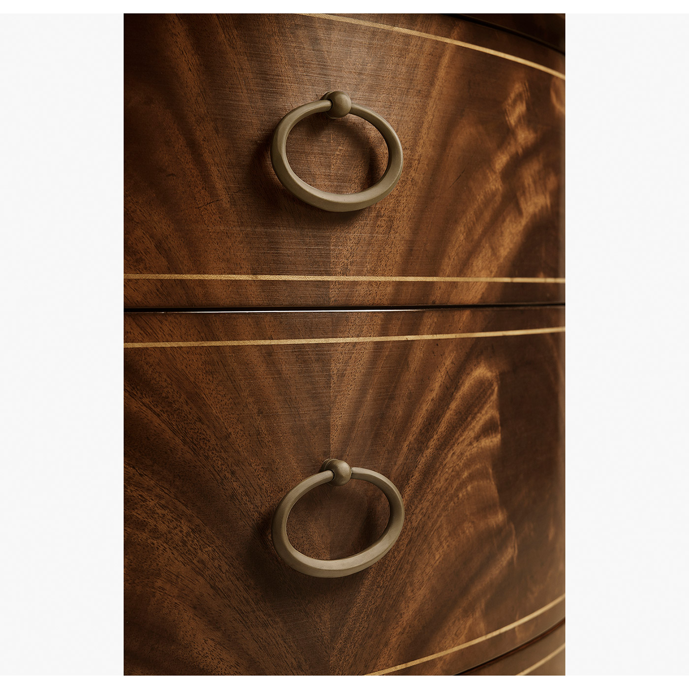 Biedermeier style mahogany demilune cabinet