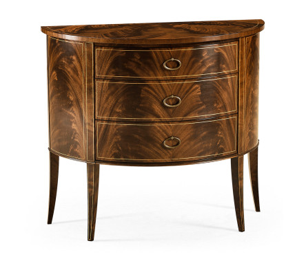 Biedermeier style mahogany demilune cabinet