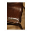Rustic Dark Oak Country Side Chair With A Dark Antique Chestnut Leather Seat
