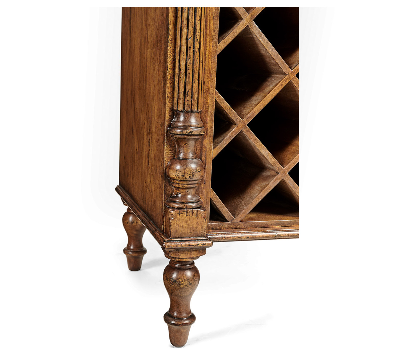 Free Standing Walnut Wine Cabinet