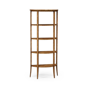 Biedermeier Style Walnut Five-Tier Étagère (Walnut)