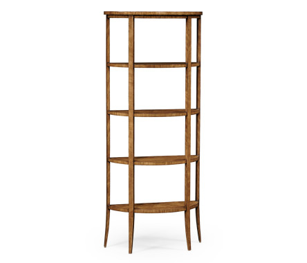 Biedermeier Style Walnut Five-Tier Étagère (Walnut)