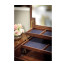 Dressing table with hinged mirror