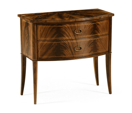 Biedermeier Style Mahogany Bow Front Chest