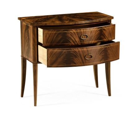 Biedermeier Style Mahogany Bow Front Chest