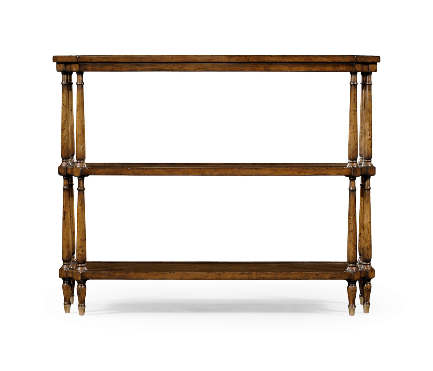 Antique walnut console on baluster legs