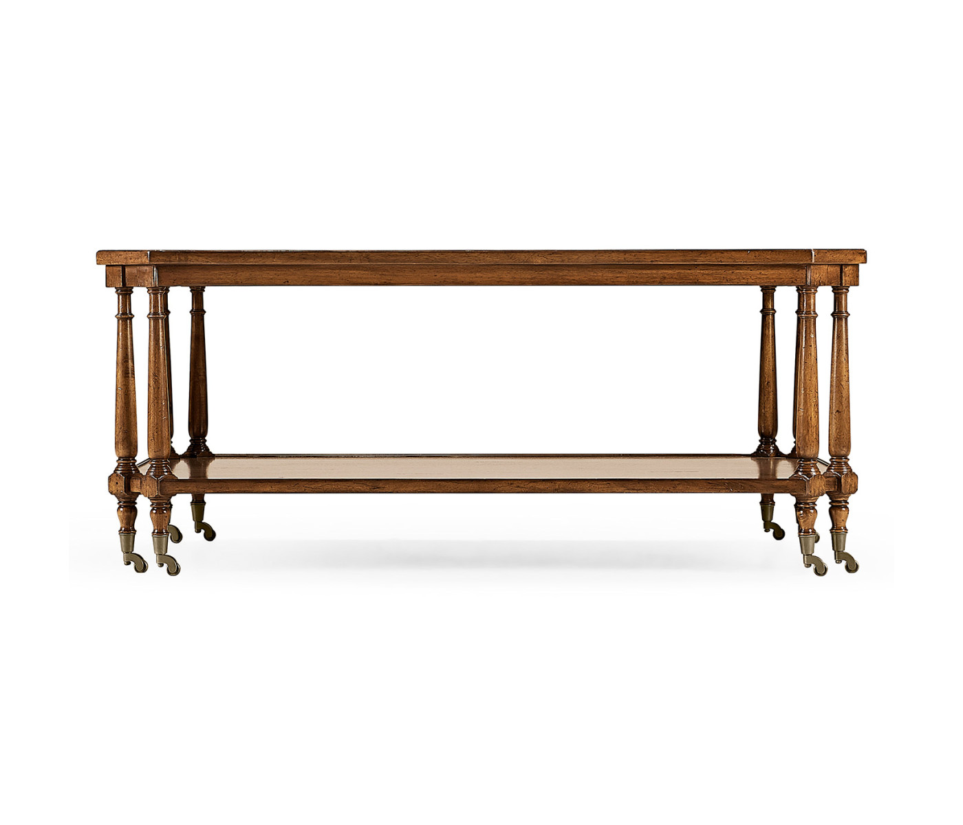 Rectangular Walnut Coffee Table on Castors