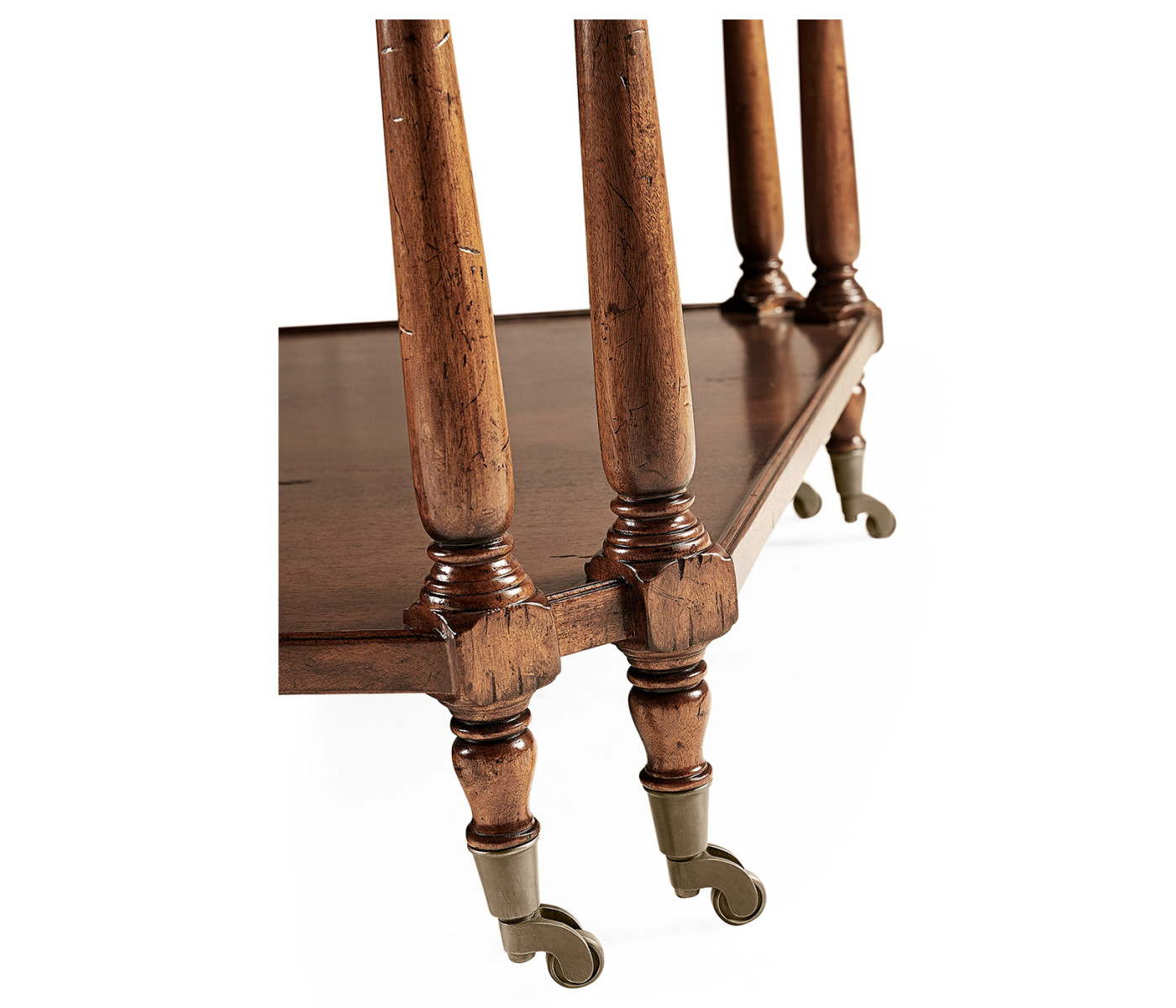 Rectangular Walnut Coffee Table on Castors