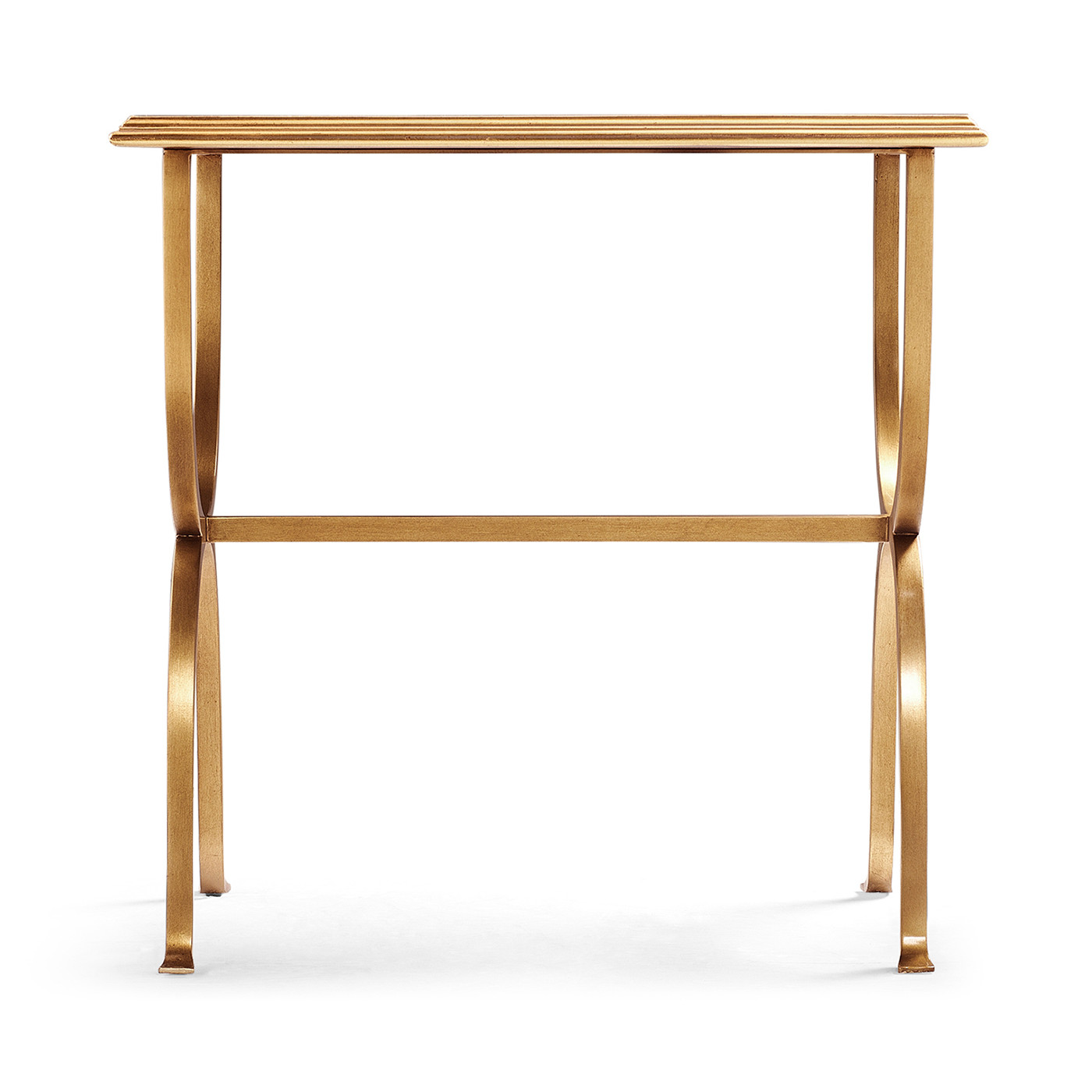 Églomisé & Gilded Iron Rectangular Side Table