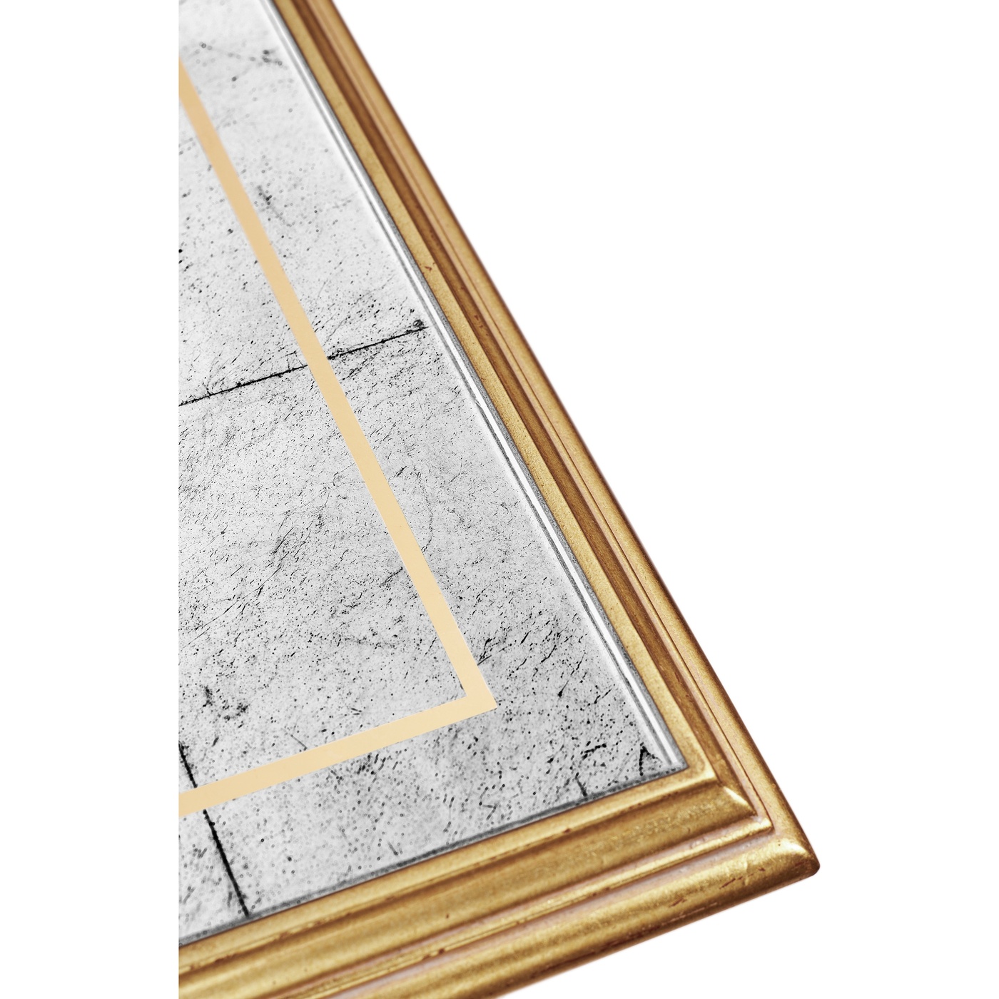 Églomisé & Gilded Iron Rectangular Side Table