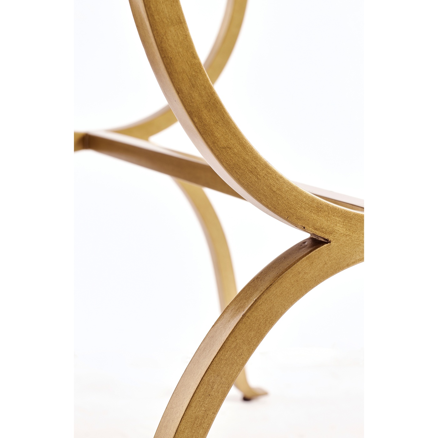 Églomisé & Gilded Iron Rectangular Side Table