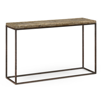 Limed oak console
