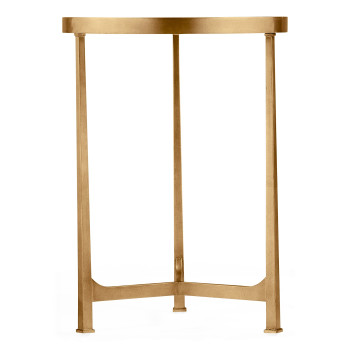 Églomisé & Gilded Iron Round Lamp Table