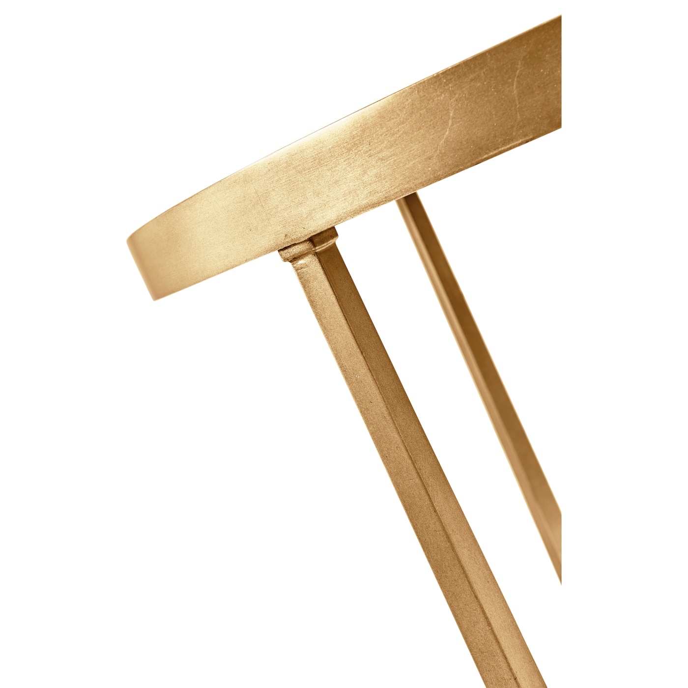 Églomisé & Gilded Iron Round Lamp Table