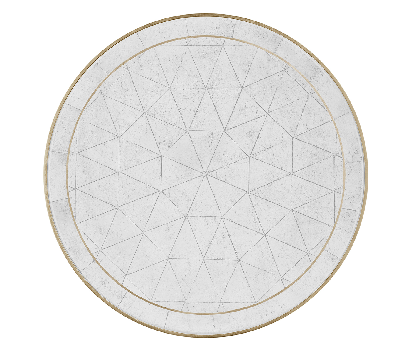 Églomisé & Silver Iron Round Lamp Table