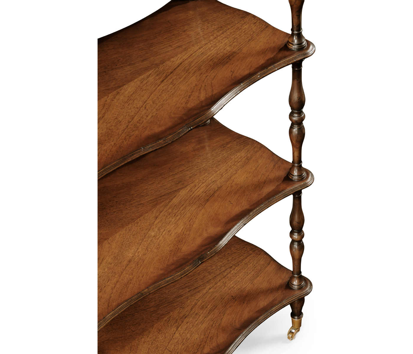 Mahogany Four-Tier Étagère with Serpentine Shelf